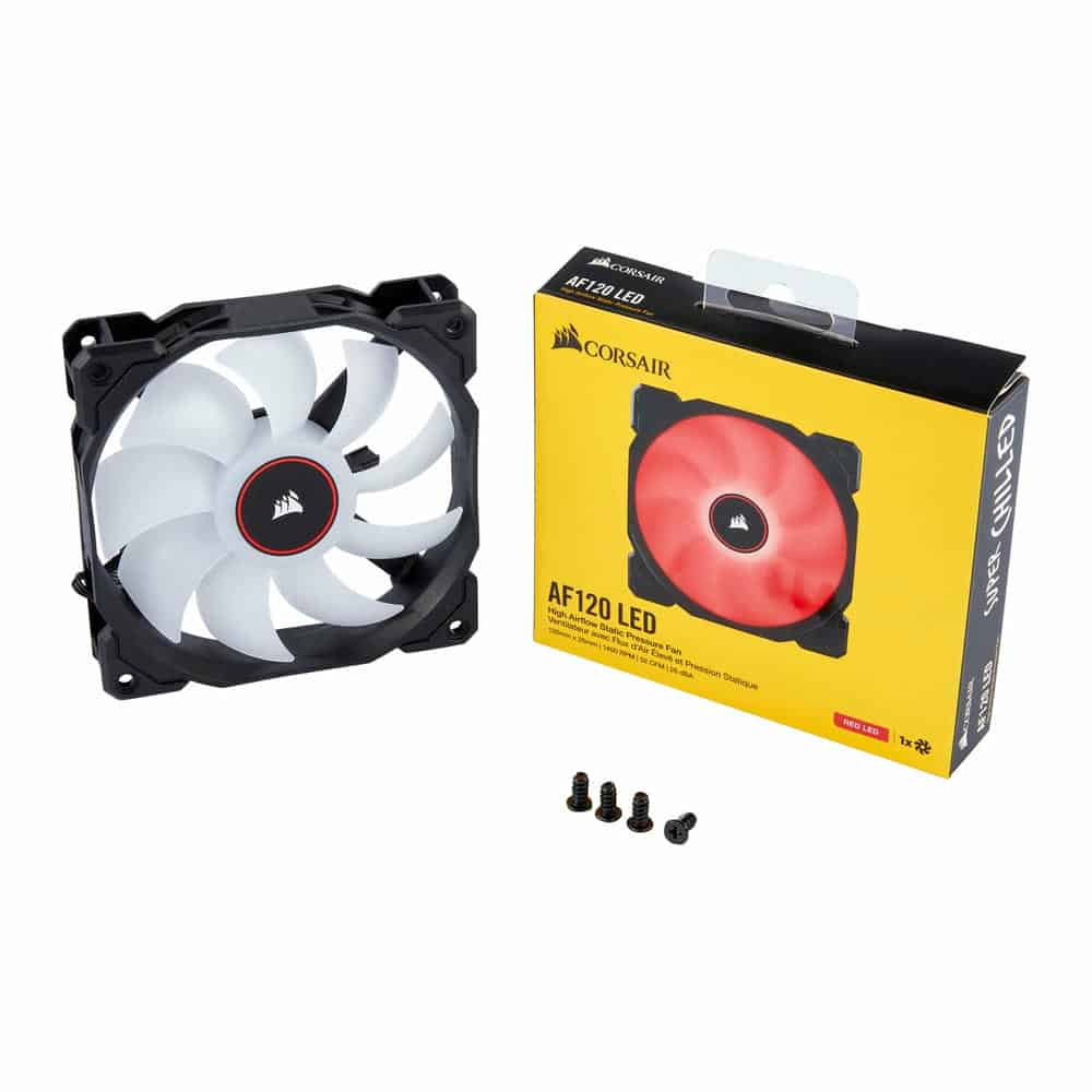 (image for) Corsair AF120 120mm Red LED Low Noise Cooling Fan